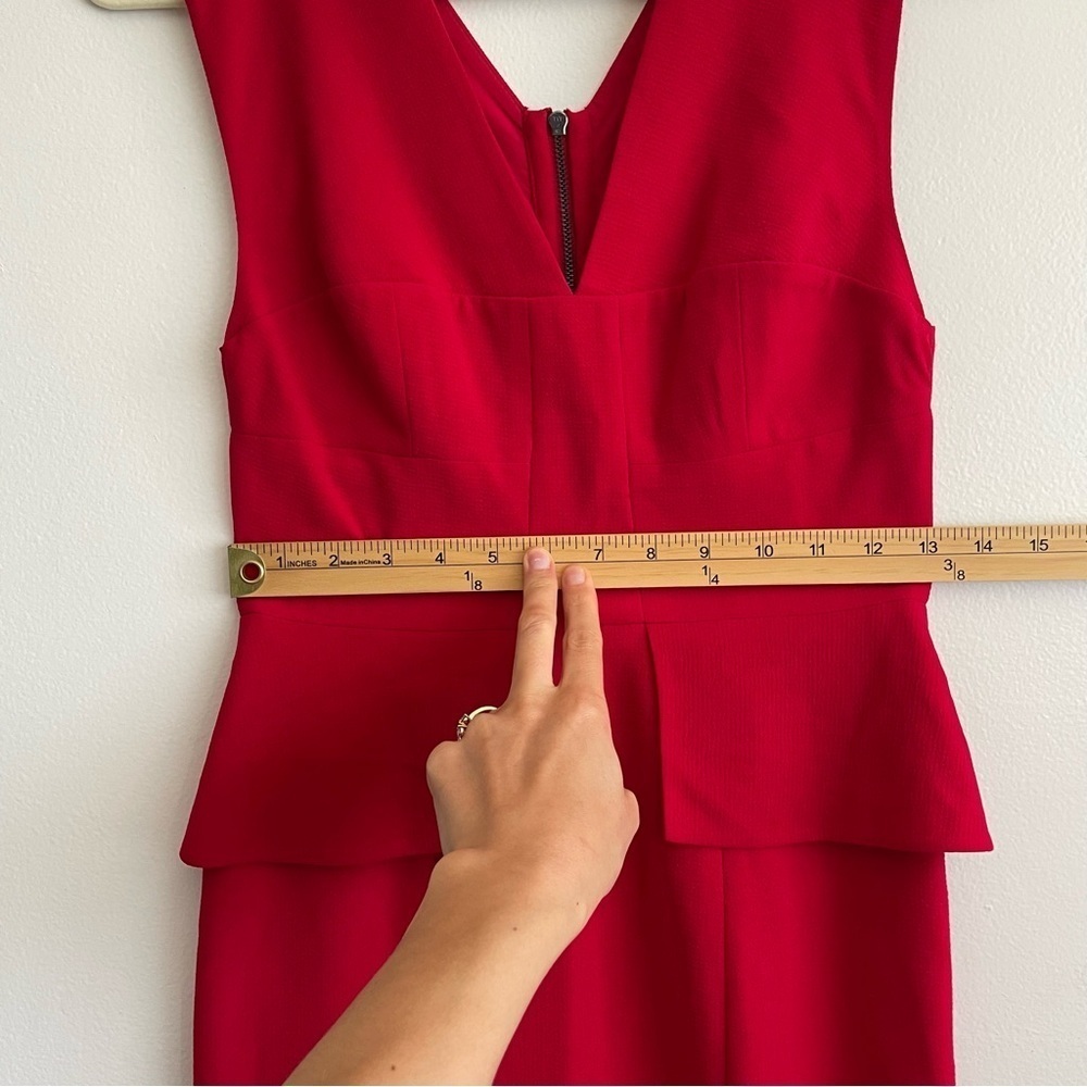 Cushnie et Ochs red cut out dress back zip cherry sexy going out event valentine - Picture 9 of 13